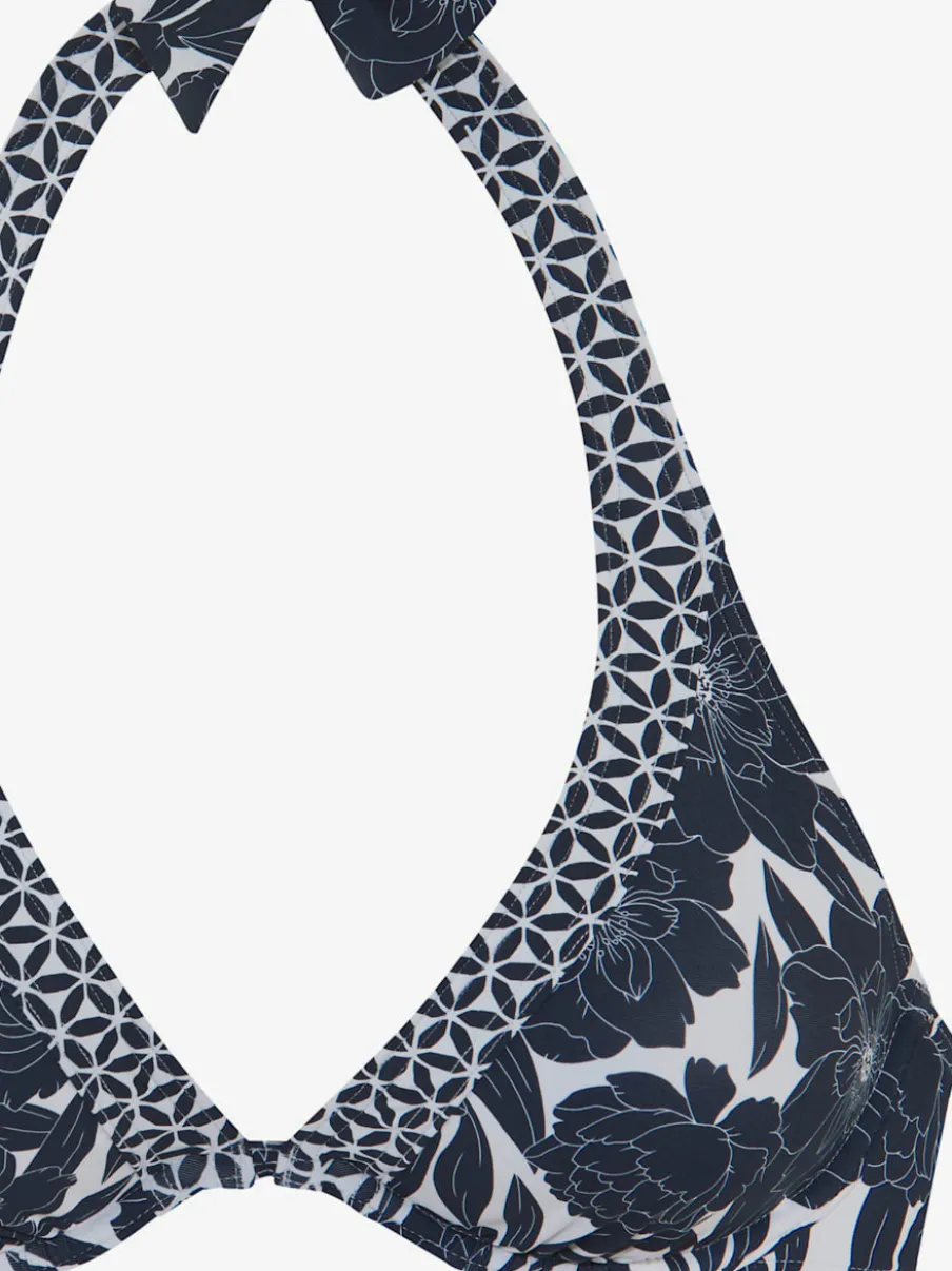 Haut de maillot à armatures noué imprimé floral recyclable
