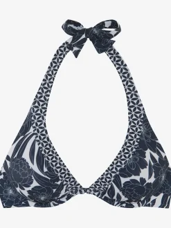 Haut de maillot à armatures noué imprimé floral recyclable