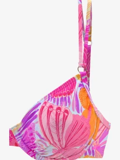 Haut de maillot avec imprimé bonnets amovibles réglables