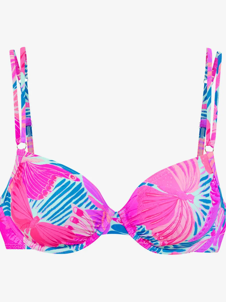 Haut de maillot avec imprimé bonnets amovibles réglables