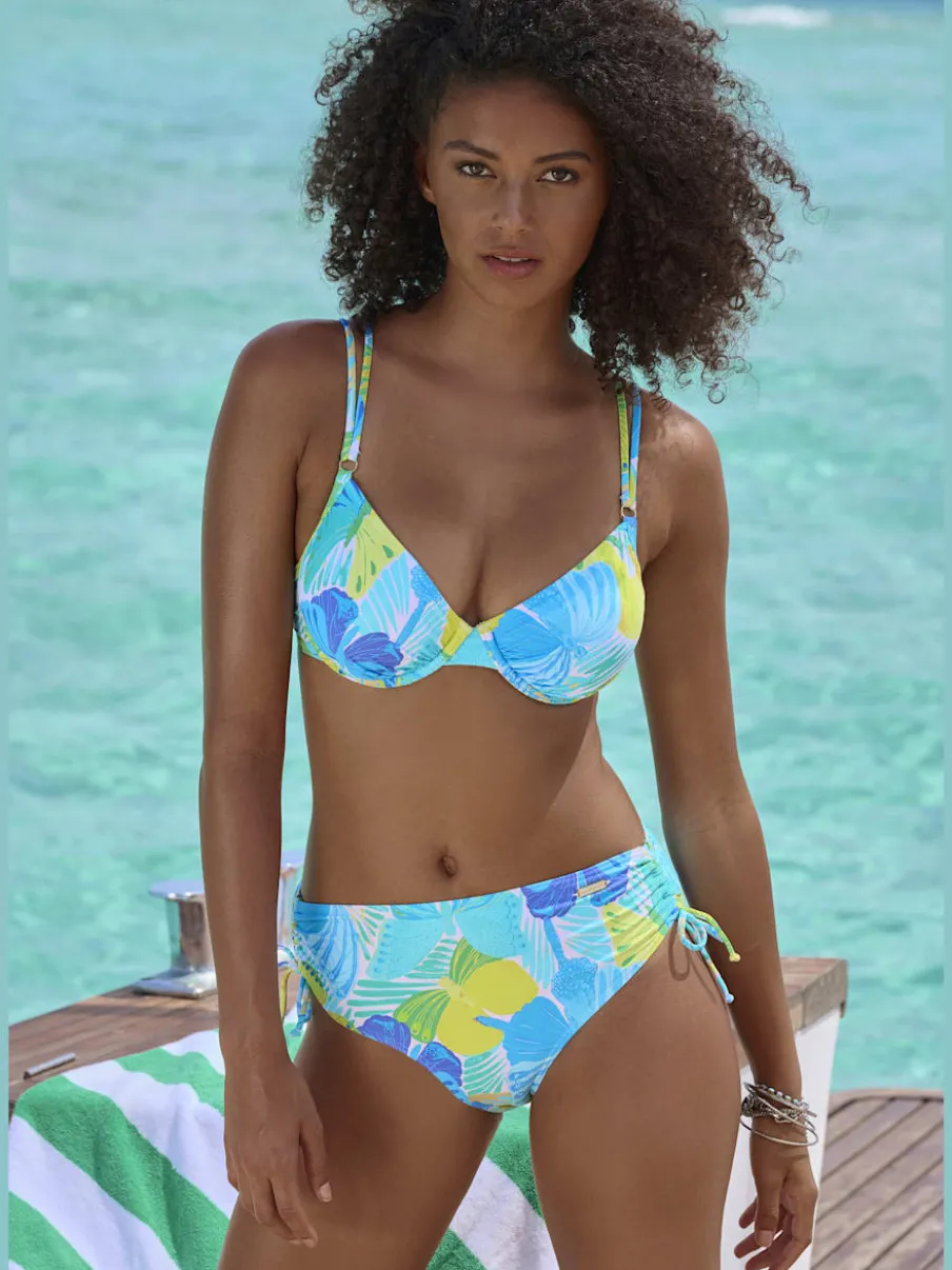 Haut de maillot avec imprimé bonnets amovibles réglables