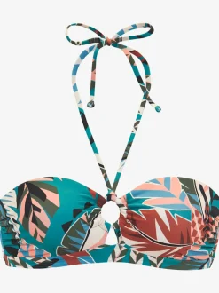 Haut de maillot bandeau à imprimé intégral moderne avec détails raffinés