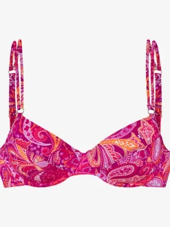 Haut de maillot de bain à armatures motif paisley ajustable