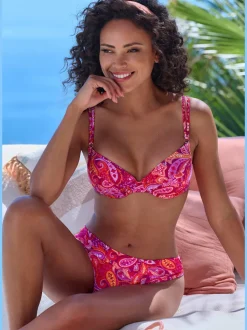 Haut de maillot de bain à armatures motif paisley ajustable