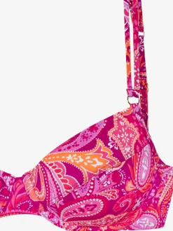 Haut de maillot de bain à armatures motif paisley ajustable