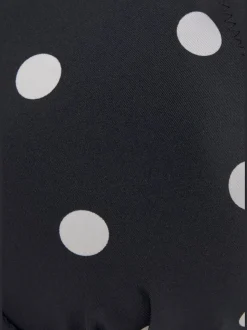 Haut de maillot de bain à armatures avec bordure cocotte et motif à pois