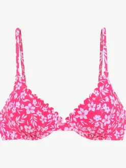 Haut de maillot de bain à armatures fleuri doux ajustable
