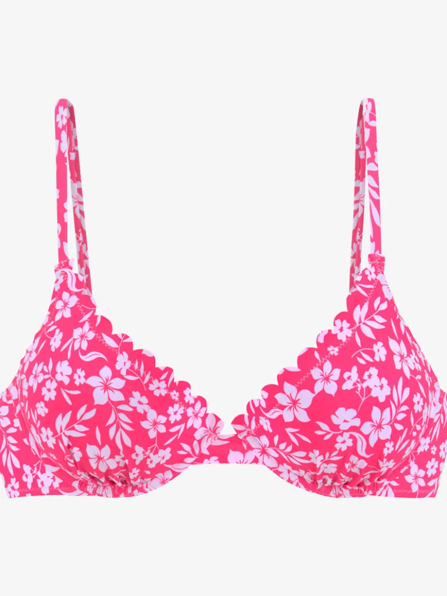 Haut de maillot de bain à armatures fleuri doux ajustable