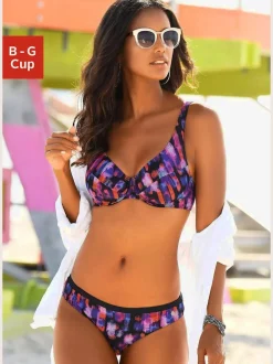 Haut de maillot de bain à armatures avec bretelles réglables et renfort gainant sur les bonnets