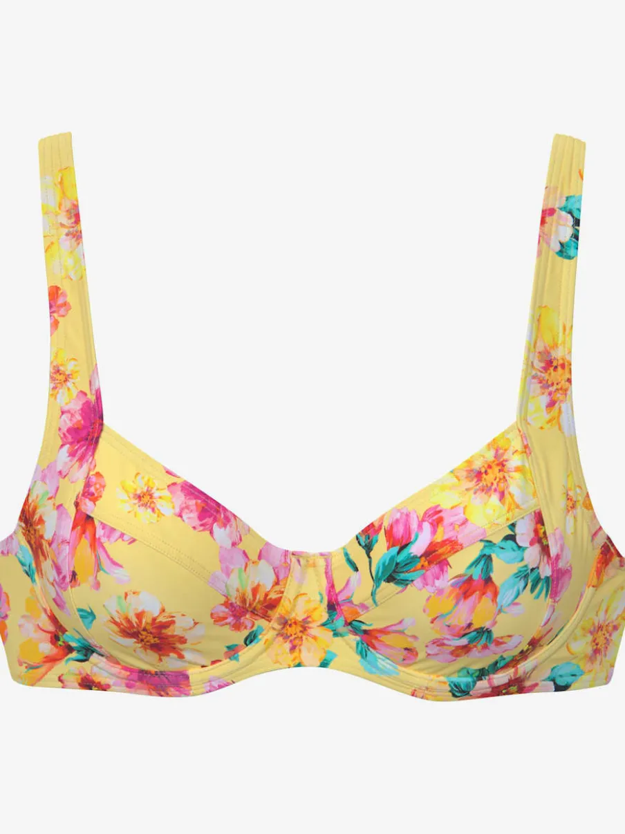 Haut de maillot de bain à armatures avec motifs floraux