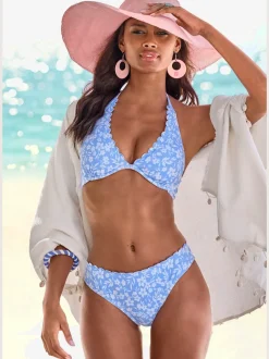 Haut de maillot de bain à armatures et bonnets amovibles