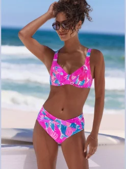 Haut de maillot de bain à armatures avec design papillon et bretelles réglables
