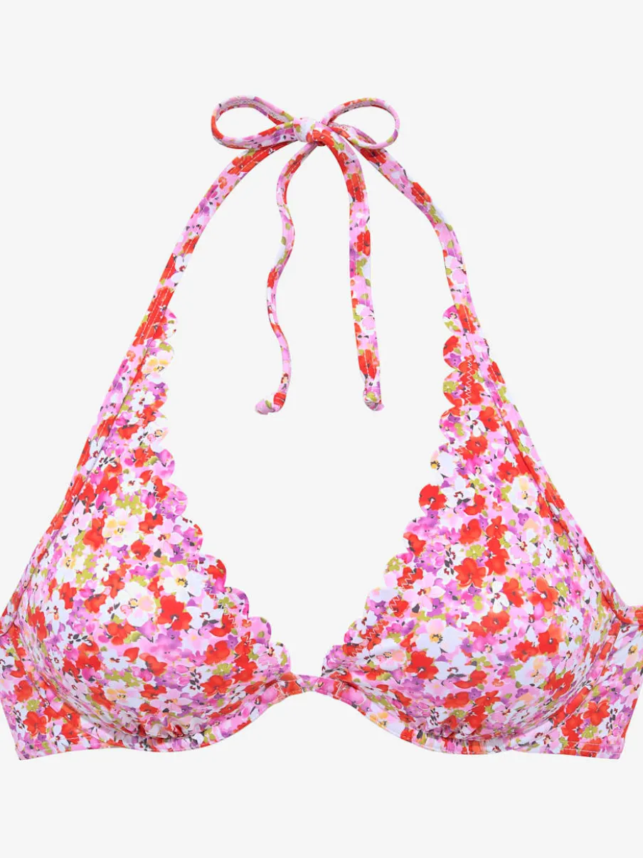 Haut de maillot de bain à armatures floral doux