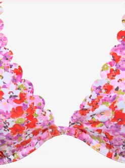 Haut de maillot de bain à armatures floral doux