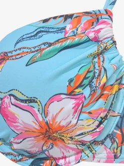 Haut de maillot de bain à armatures avec imprimé floral et bretelles réglables