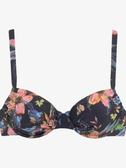 Haut de maillot de bain à armatures avec imprimé floral et bretelles réglables