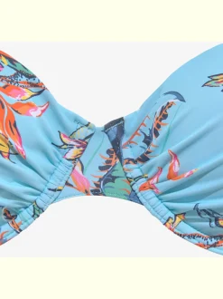 Haut de maillot de bain à armatures avec imprimé floral et bretelles réglables
