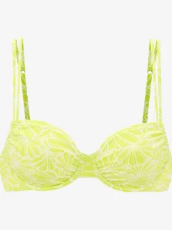Haut de maillot de bain à armatures avec imprimé floral et doubles bretelles