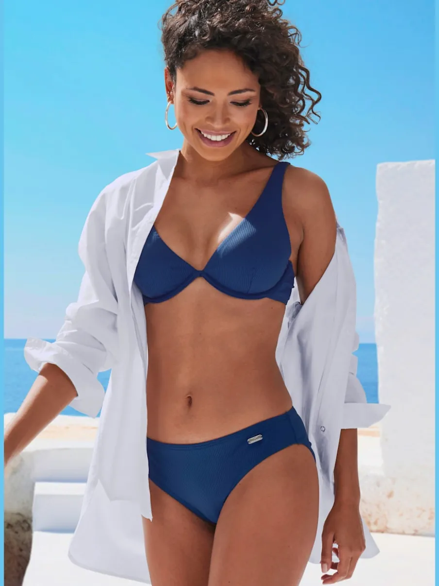 Haut de maillot de bain à armatures avec bonnets amovibles et bretelles réglables