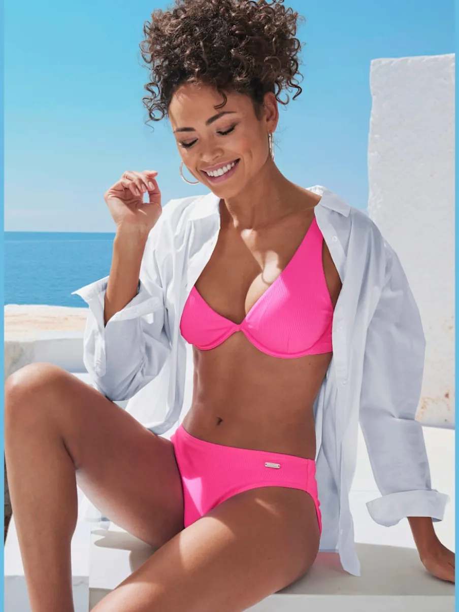 Haut de maillot de bain à armatures avec bonnets amovibles et bretelles réglables
