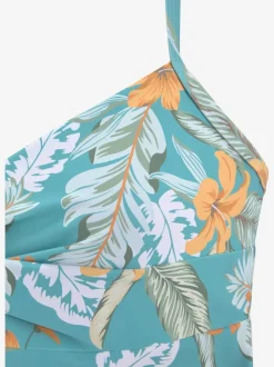 Haut de maillot de bain à armatures avec imprimé floral et bretelles réglables