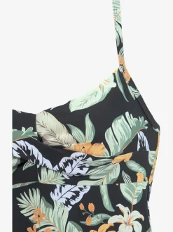 Haut de maillot de bain à armatures avec imprimé floral et bretelles réglables