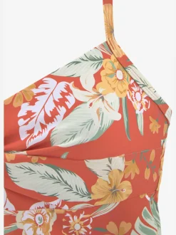 Haut de maillot de bain à armatures avec imprimé floral et bretelles réglables