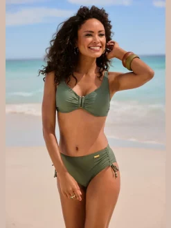Haut de maillot de bain à armatures avec boucle décorative