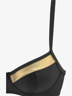Haut de maillot de bain à armatures avec détails métallisés