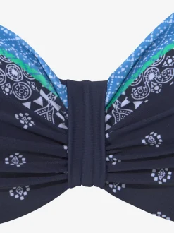 Haut de maillot de bain à armatures avec imprimé et bretelles réglables