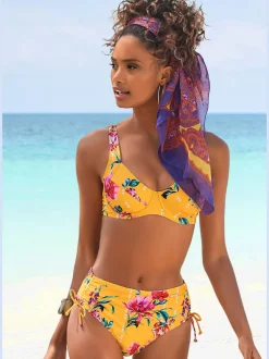 Haut de maillot de bain à armatures floral moderne