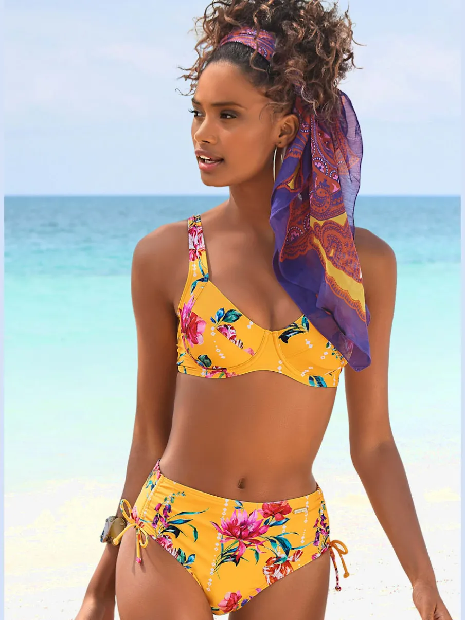 Haut de maillot de bain à armatures floral moderne