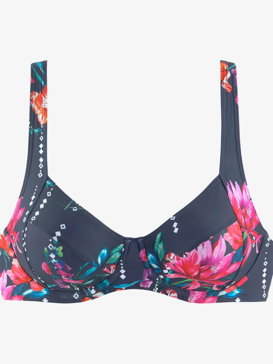 Haut de maillot de bain à armatures floral moderne