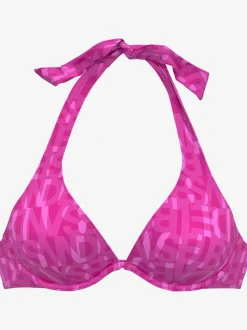 Haut de maillot de bain à armatures imprimé géométrique recyclé