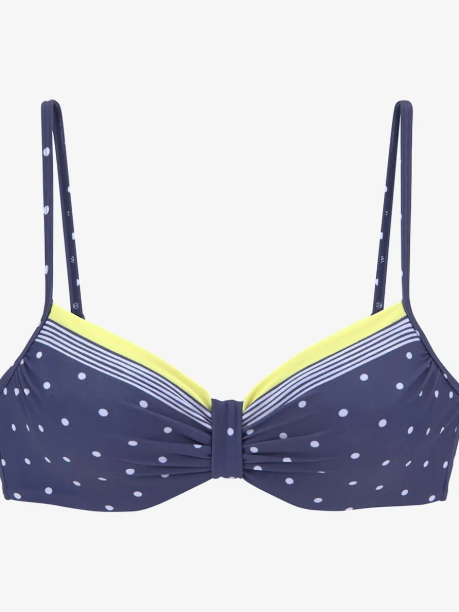 Haut de maillot de bain à armatures imprimé à pois