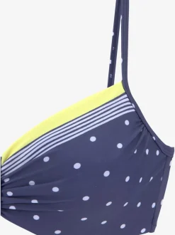 Haut de maillot de bain à armatures imprimé à pois