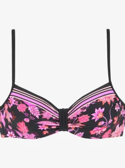 Haut de maillot de bain à armatures avec imprimé floral