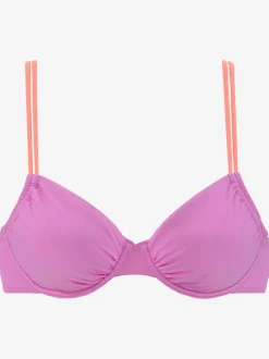 Haut de maillot de bain à armatures avec détails contrastés