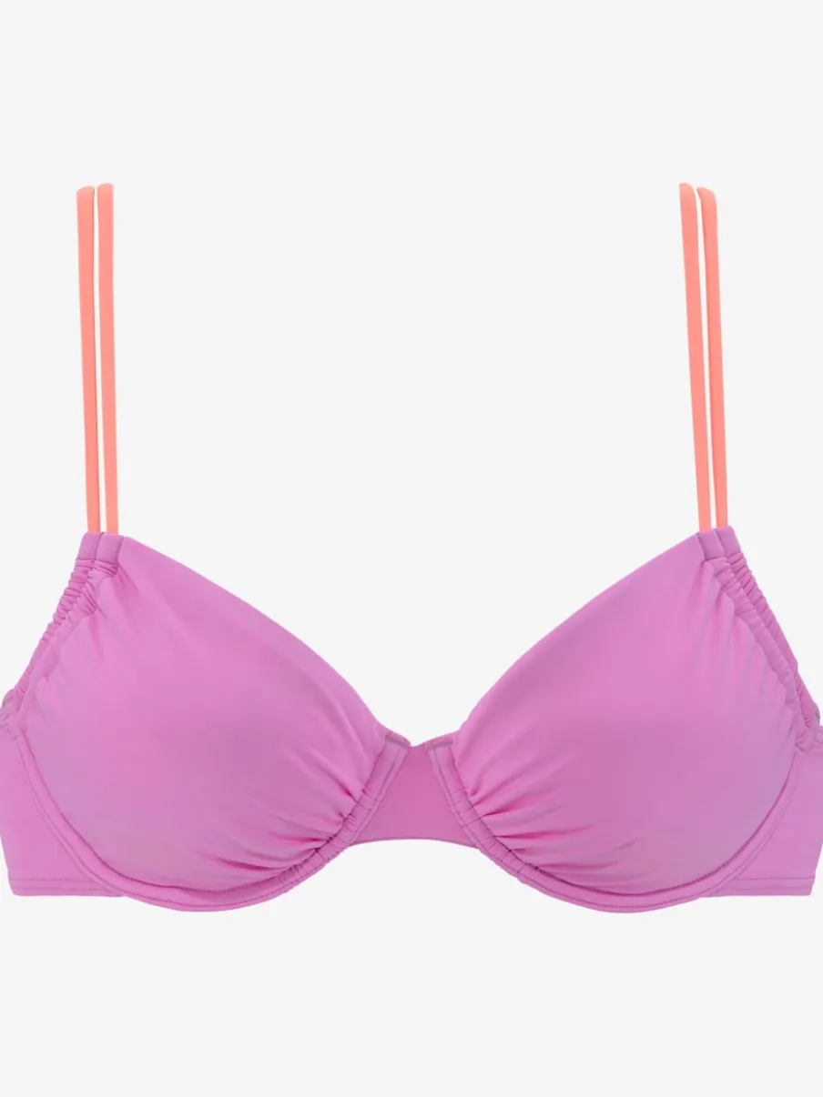 Haut de maillot de bain à armatures avec détails contrastés