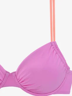 Haut de maillot de bain à armatures avec détails contrastés