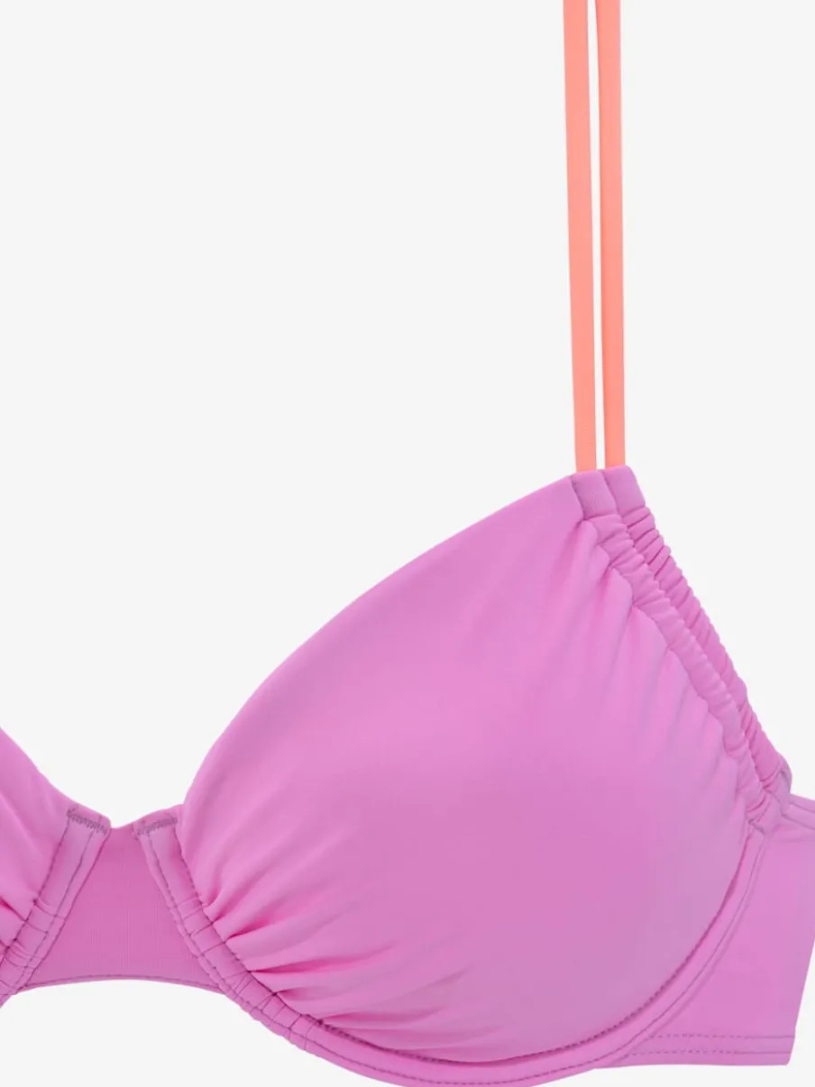 Haut de maillot de bain à armatures avec détails contrastés