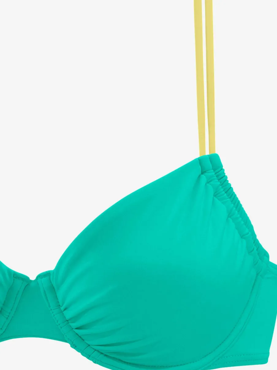 Haut de maillot de bain à armatures avec détails contrastés