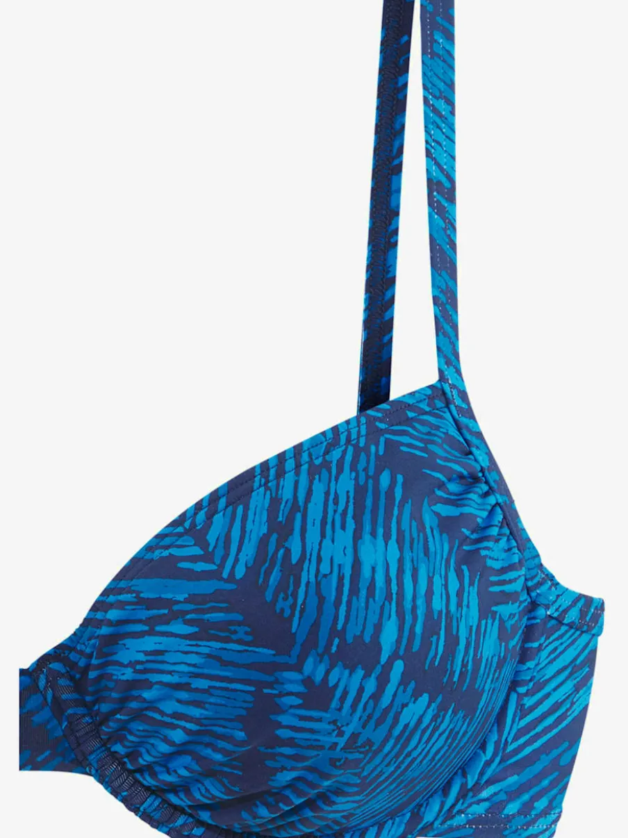 Haut de maillot de bain à armatures motifs graphiques ajustables