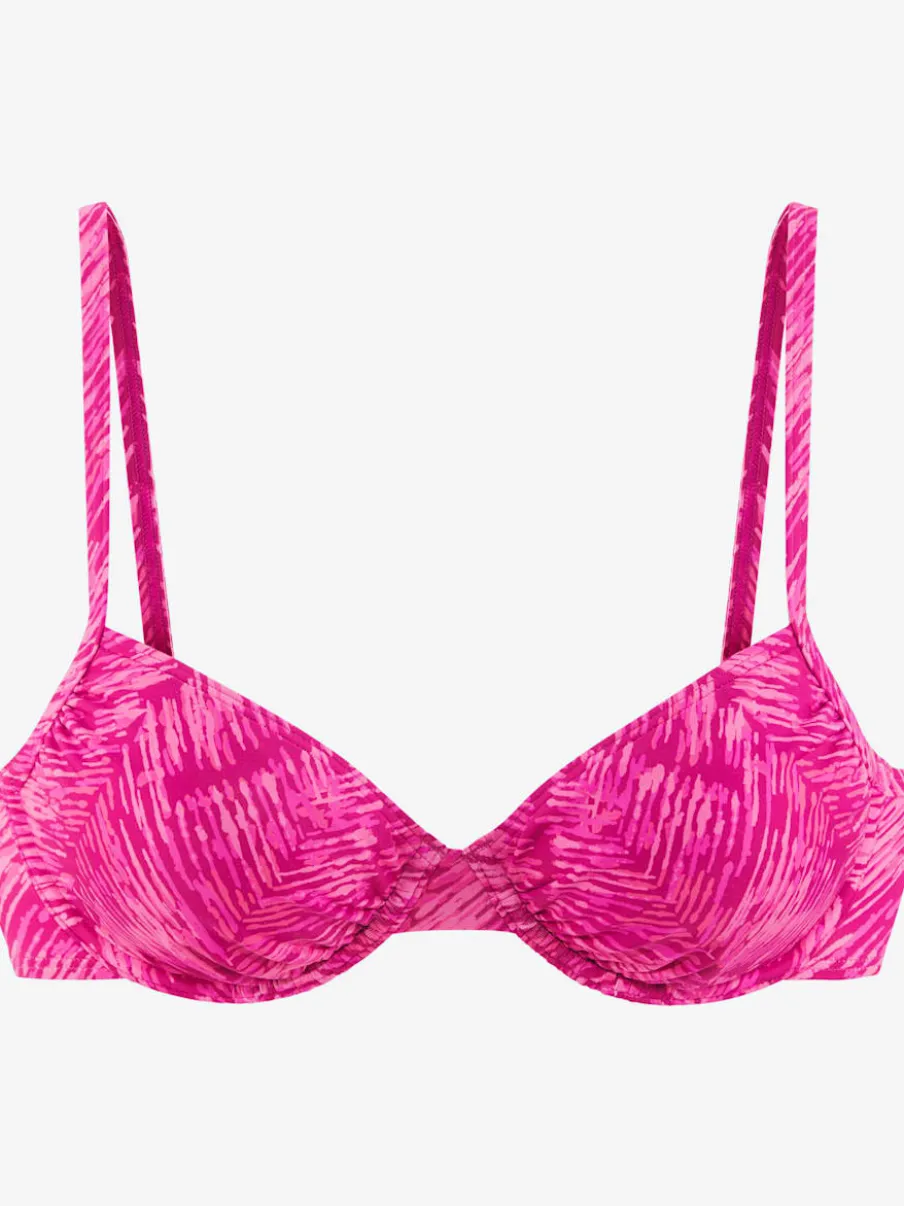 Haut de maillot de bain à armatures motifs graphiques ajustables