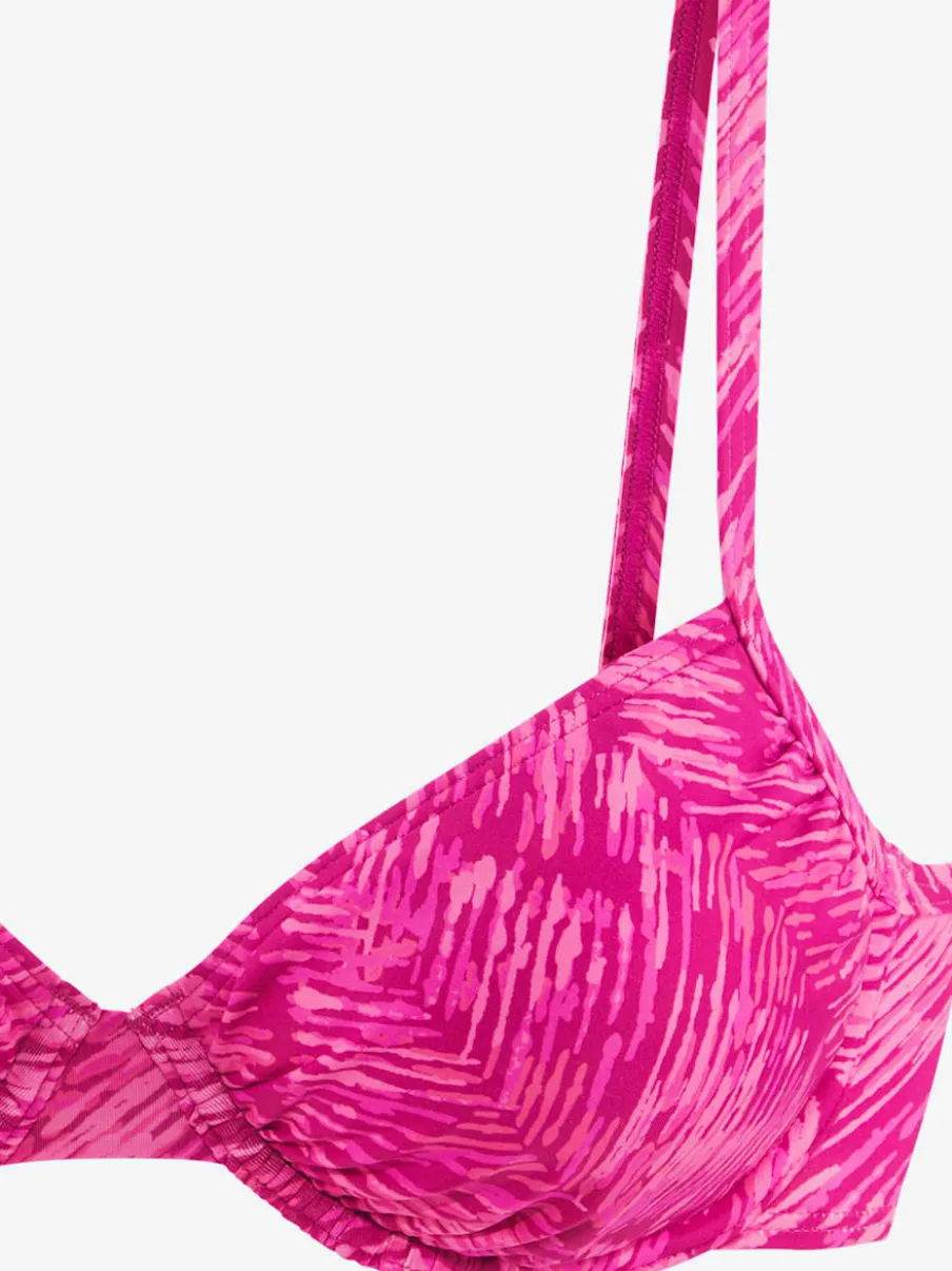 Haut de maillot de bain à armatures motifs graphiques ajustables