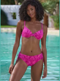 Haut de maillot de bain à armatures motifs graphiques ajustables