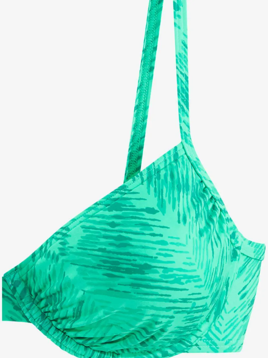 Haut de maillot de bain à armatures motifs graphiques ajustables