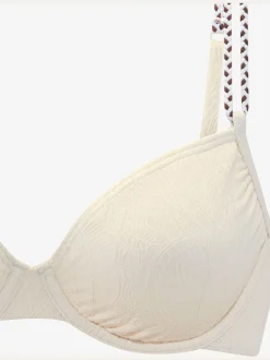 Haut de maillot de bain à armatures avec motif structuré et détails tressés