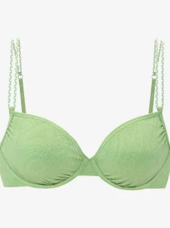 Haut de maillot de bain à armatures avec motif structuré et détails tressés