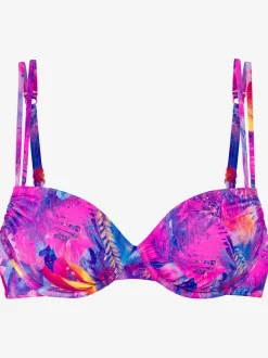 Haut de maillot de bain à armatures avec bretelles réglables et bonnets amovibles